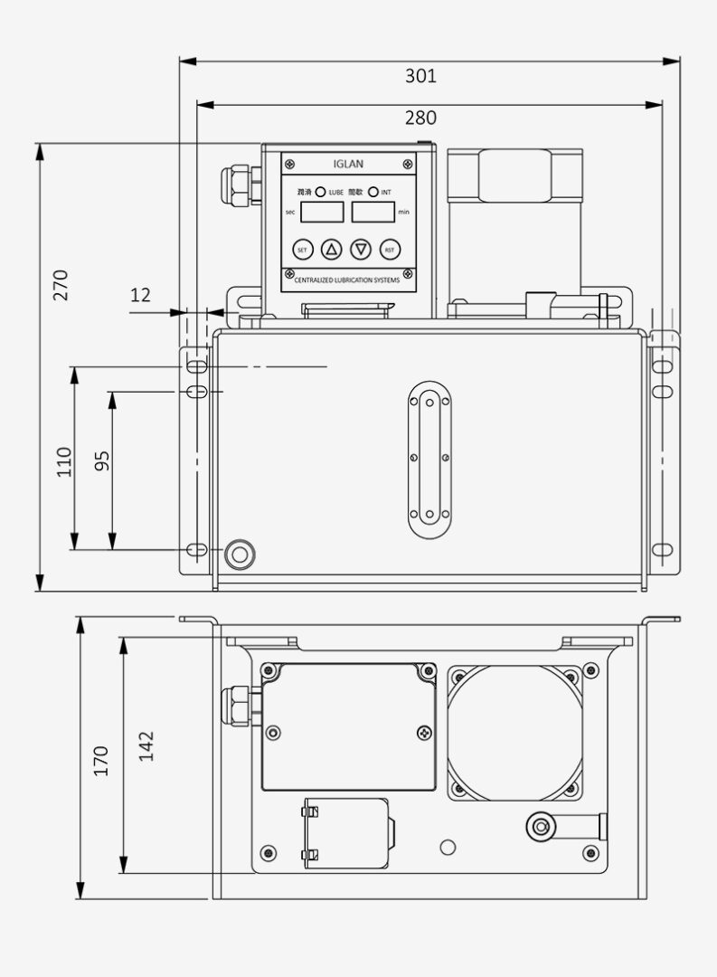 Dimension du lubrificateur AMT4