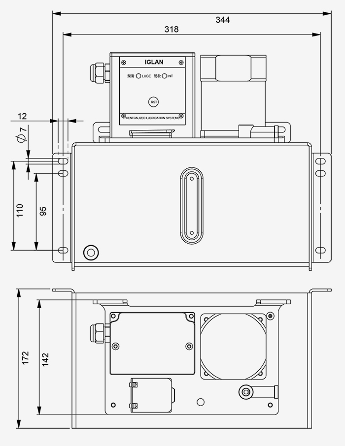 Dimension de l'AMT460D1